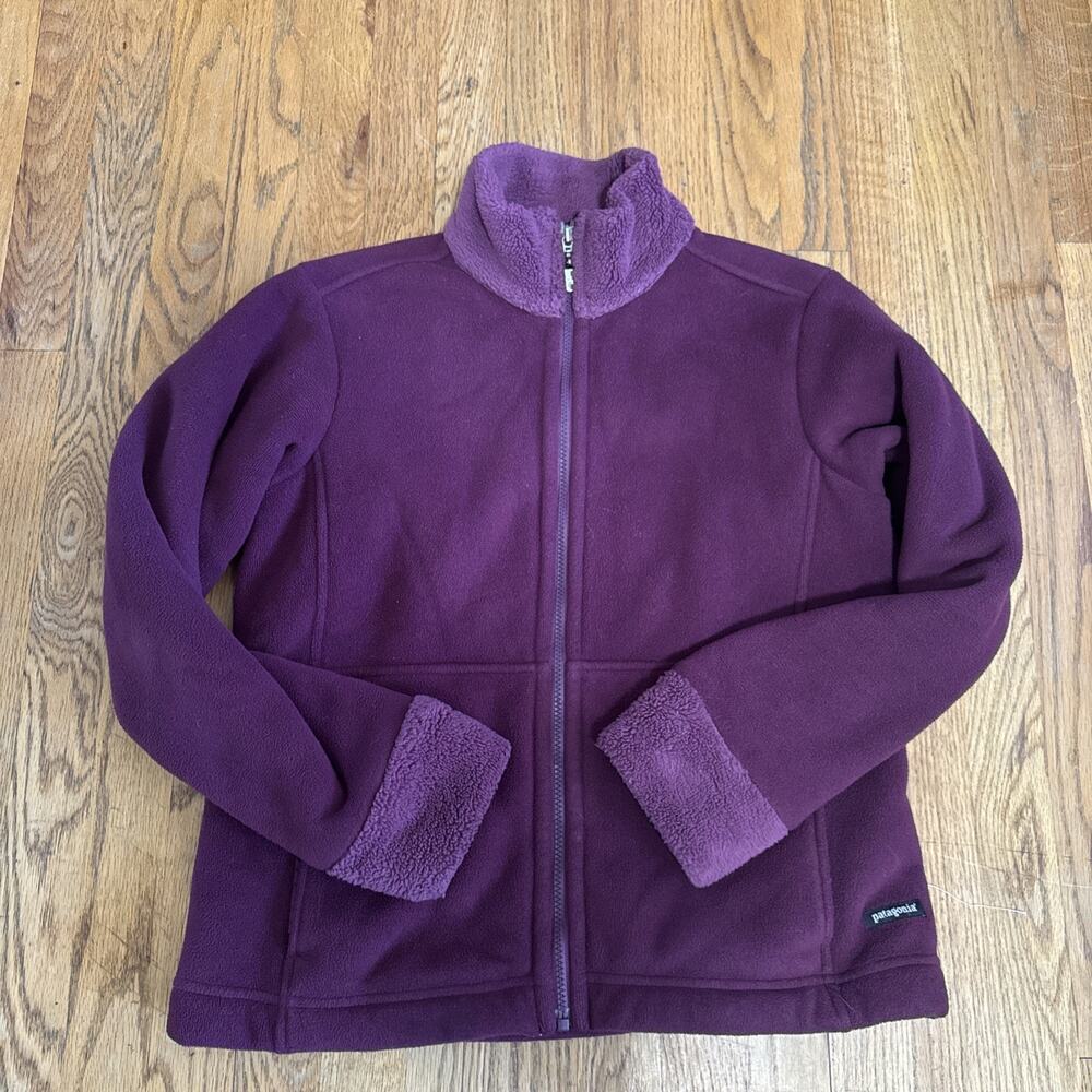 Patagonia Synchilla Fleece Jacket Women Medium Plum/Purple Full Zip Mock Neck